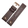 HuanJ Genuine Leather Strap Watchband 22 24 26 27 28 30mm Litchi Grain Compatible With Diesel DZ4316 DZ7395 DZ7305 Watch Band Watch Bracelet(White gold buckle,28mm) view 2