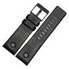 HuanJ Genuine Leather Strap Watchband 22 24 26 27 28 30mm Litchi Grain Compatible With Diesel DZ4316 DZ7395 DZ7305 Watch Band Watch Bracelet(White gold buckle,28mm) view 4