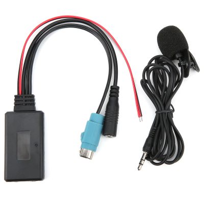 Aumotop 5.0 AUX Cable Adapter with Microphone for KCE236B CDA9852/E CDE9887/R - Highefficiency Music Transmission for Car Audio Enthusiasts