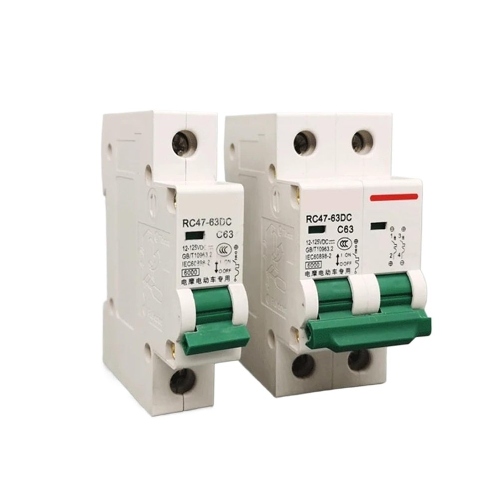 GZCBDSM 32A 63A DC12v-125v Circuit Breaker 1P/2P Solar RV Yacht Electric Vehicle Power Outage Isolator Circuit Breaker Protector