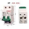 GZCBDSM 32A 63A DC12v-125v Circuit Breaker 1P/2P Solar RV Yacht Electric Vehicle Power Outage Isolator Circuit Breaker Protector view 4