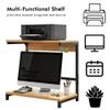 2-Tier Computer Monitor Riser Printer Stand Monitor Stand Monitor Desktop Stand for Printer Desktop Computer Laptops and Monitor view 2