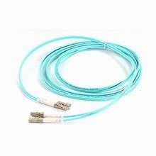 10M 10G OM3 Duplex LC/LC Fiber Optic Patch Cable, 50/125, Aqua