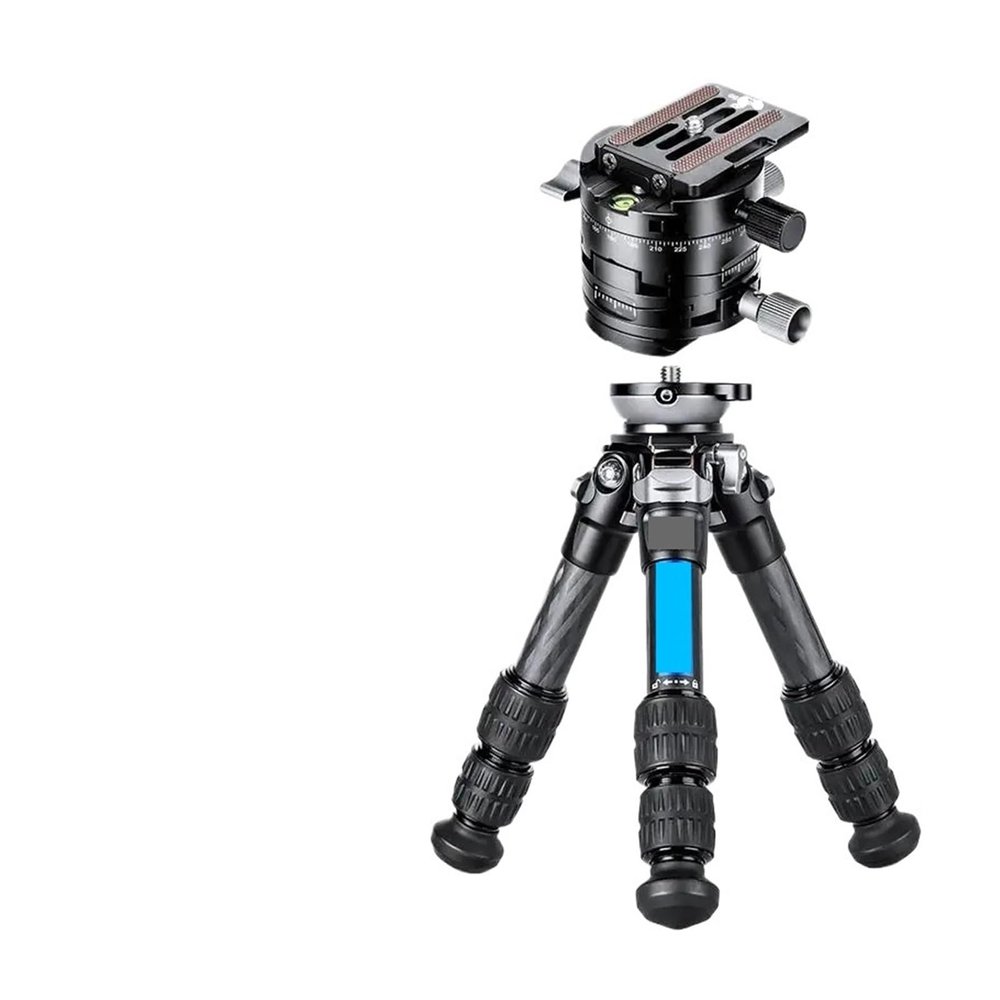 Tripod Stand, LS-223CEX+RH0 Leveling Hemispherical Adjustment Low-Angle Climbing Carbon Fiber Tripod(LS-223CEX G2)