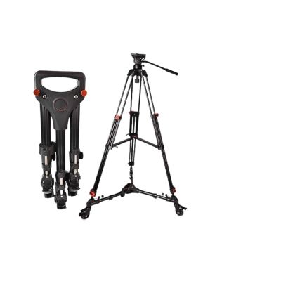 Tripod Stand, DF2 Portable Tripod Dolly with Rubber Wheels for Camera Vlog Video Recording Quick Moving Light Stand Stable Support