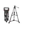 Tripod Stand, DF2 Portable Tripod Dolly with Rubber Wheels for Camera Vlog Video Recording Quick Moving Light Stand Stable Support view 1