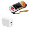 BoxWave Charger Compatible with My Arcade Atari Pocket Player Pro (2.75 in) - PD miniCube (20W), 20W PD USB Type-C Wall Charger - Winter White view 1