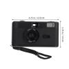 35mm Film Camera Black Reusable with Built-in Flash ABS view 2