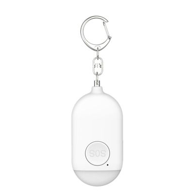 GARIOUANS Personal Emergency Alarm with LED Flashlight for Women, Mini Compact Safety Alarm Keychain, Loud Safety Siren for Outdoor , White