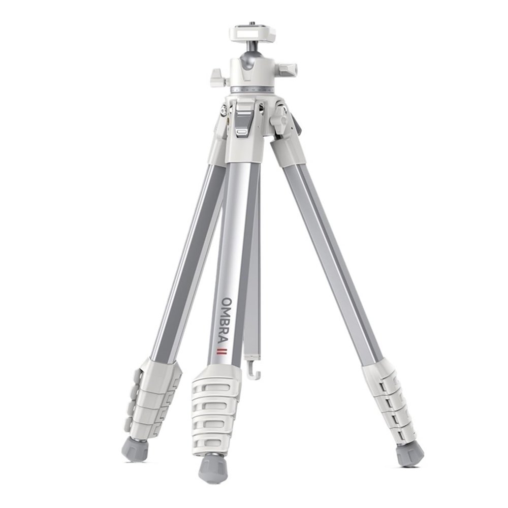 Tripod Stand, Ombra II Travel Tripod with Uka Quick-Release 10KG Load Included Phone Clamp for Camera Smartphone Livestreaming Vlog(Brown)