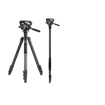 Tripod Stand, KX3939 Plus DSLR Camera Tripod with Fluid Head Quick Release Plate Compatible for Manfrotto Monopod(KX3939 Plus Kit)