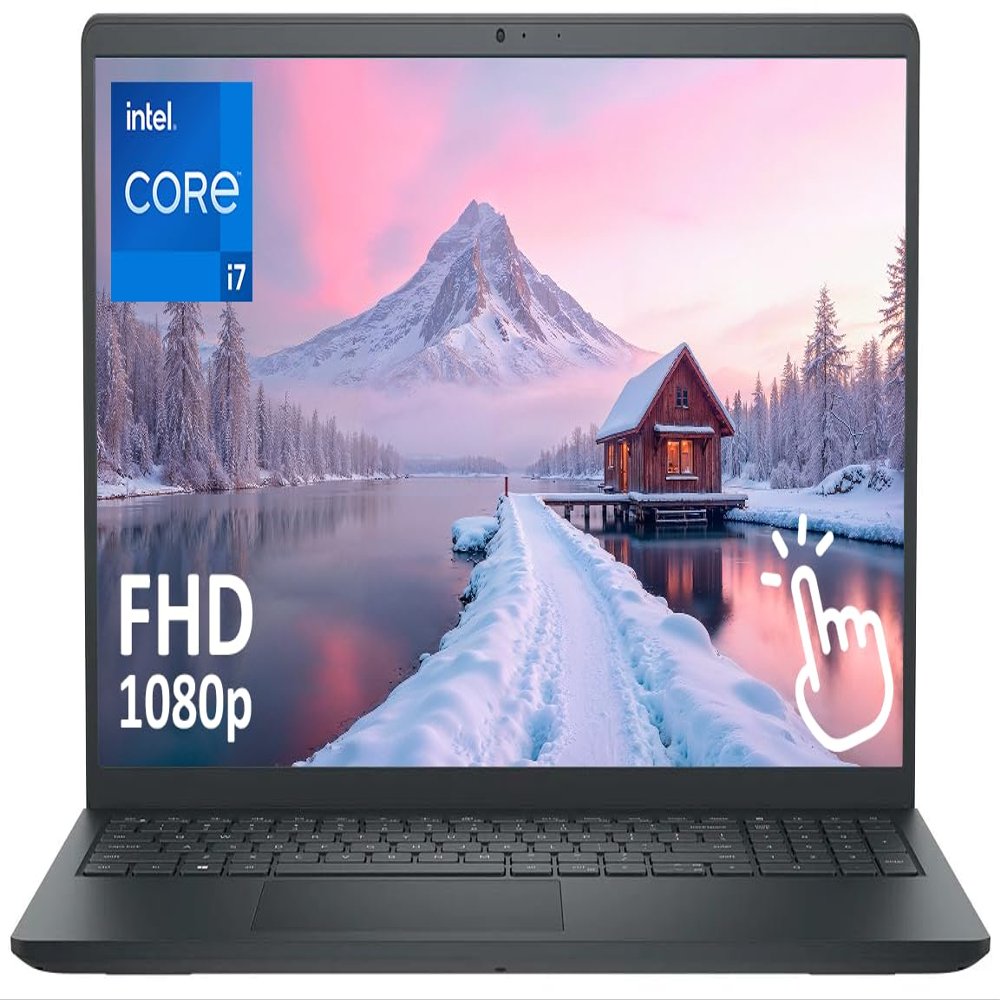Dell Touchscreen 15.6" Business Laptop Computer, 16GB RAM 1.5TB Storage (1TB SSD+512GB Docking Station Set), Intel Core i7-1355U Processor, FHD Display, Windows 11, SageNova Earphones, Black