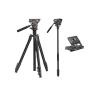 Tripod Stand, KX3939 Plus DSLR Camera Tripod with Fluid Head Quick Release Plate Compatible for Manfrotto Monopod(KX3939 Plus) view 2