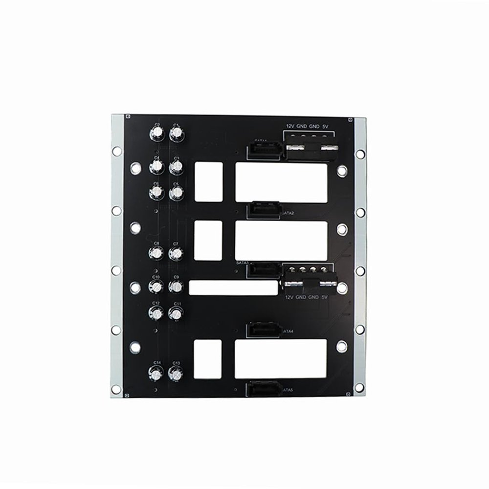 JMT NAS Chassis Adapter SATA 2.5/3.5 inch Hard Drive Backplane 6G High Speed Storage Server Backplane with SATA7P Interface (NAS-S 5Bay)