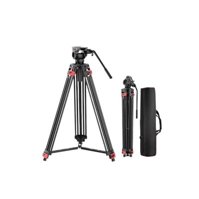 Tripod Stand, 74" Video Tripod with Fluid Head Metal Camera with Smooth Friction Damping Compatible with Manfrotto 501