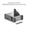 Bslemon Mac mini M4 / M4 Pro Dock, Vertical Stand with M.2 NVMe/SATA SSD Enclosure, 4K@60Hz HDMI, 10Gbps USB-C/A, SD/TF, 3.5mm Audio, 100W PD, Aluminum Docking Station view 2