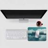 Grey Small Mouse Pad, High-Speed Rail Portable Gaming Desk Mat with Non-Slip Rubber Base, Ultra-Smooth Textured Computer Mousepad for Laptop Wireless Mouse Home Office Decor Gifts 13 x 11 in H-1883 view 2