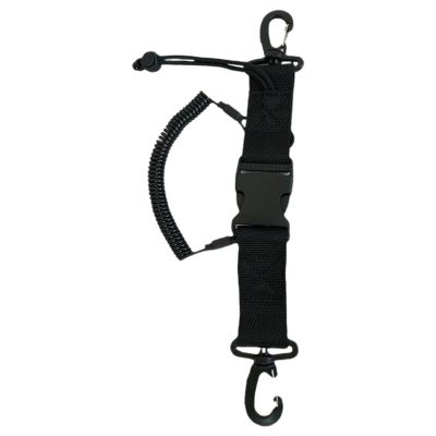 Scuba Diving Lanyard with Quick Release Buckle, 1.5m Extendable Coiled Strap for Underwater Camera & Torch
