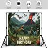 10x10ft Dinosaur Birthday Backdrop Dinosaur World Jurassic Happy Birthday Party Photography Background Birthday Party Decorations Photo Studio Props view 4