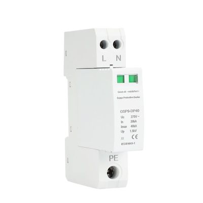 1pc GSP9 1P+N 18mm SPD 20~40KA Surge Protector Protection Low-Voltage Arrester Device DP40 2P AC275V SPD