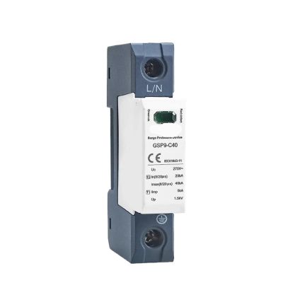 1pc GSP9 1Pole Surge Protector 20KA-40KA SPD AC275V AC385V 400V 440V SPD House Surge Protector 1P+N Din Rail(1P AC400V 40KA)