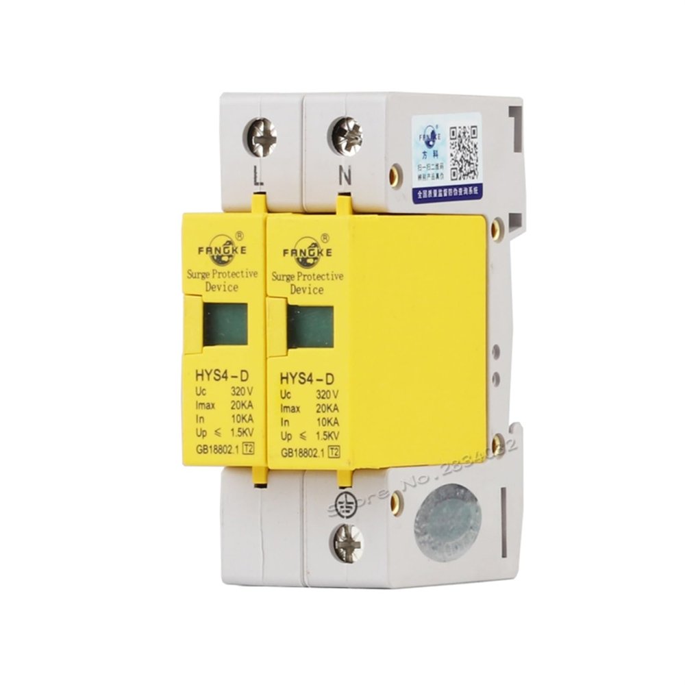 320V 10KA~20KA 2 P 2 Pole SPD House Surge Protector Protective Low-Voltage Arrester Device HYS4-D/2 50hz/60hz Circuit Breakers