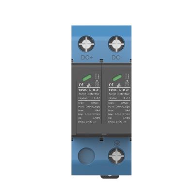 1pc 2P 3P 20-50KA 1000V Din Rail Solar Outdoor Power Protective Device Surge Protector Surge T1+T2(3P 1000V)