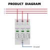 1pc AC 3P 3 Phase 20KA 40KA 60KA 275V 385V 420V House Surge Protector Protective Low-Voltage Arrester Device(385V,20-40KA) view 3