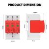 1pc AC 3P 3 Phase 20KA 40KA 60KA 275V 385V 420V House Surge Protector Protective Low-Voltage Arrester Device(385V,20-40KA) view 4
