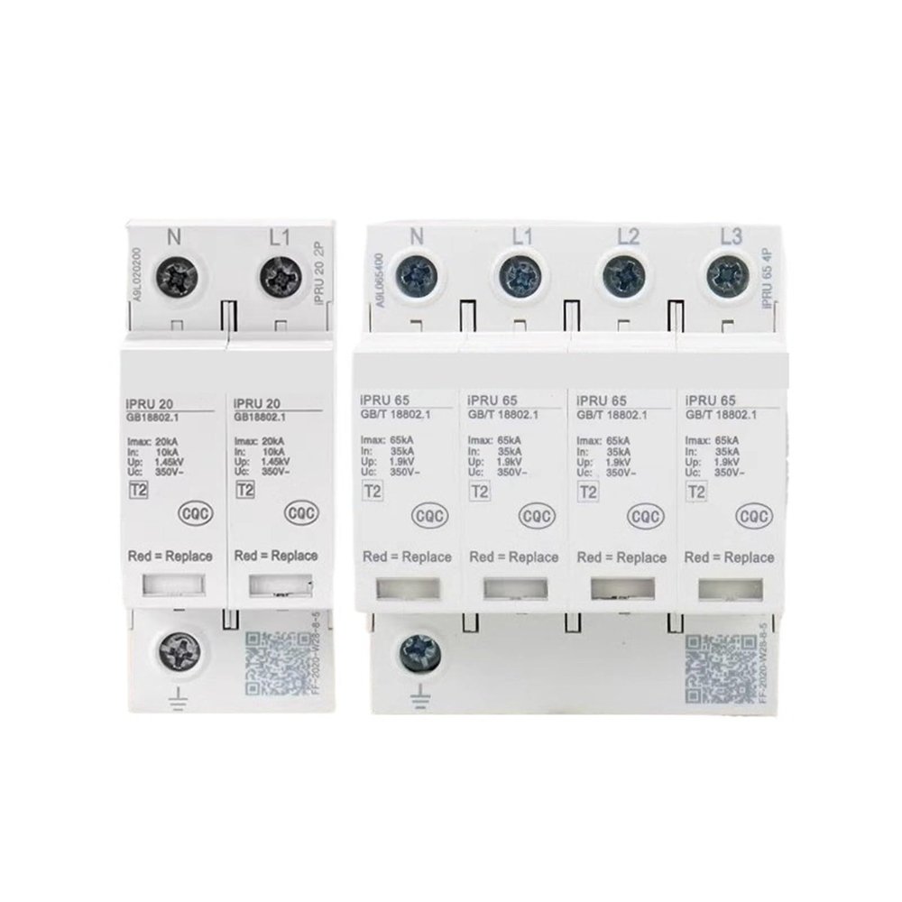 1pc Surge Protector IPRU 4P40KA65KA20KA IPR4P Arrester Surge Protection(4P 3P N,65KA)