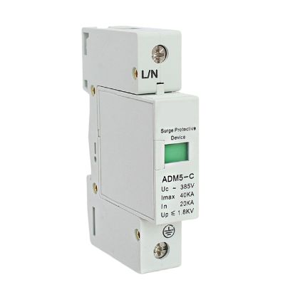 1P 40KA 110V 220V 380V AC Din Rail SPD Anti-Lightning Voltage Surge Protector Device