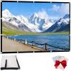 4k Metal Lightproof Foldable Portable Movie Screen, HD Anti Light Projector Screen - 160 Wide Angle, 16:9, Wrinkle-Free Cinema Screen with Hooks, Thickened Rope Design for Home (150in) view 1
