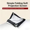 4k Metal Lightproof Foldable Portable Movie Screen, HD Anti Light Projector Screen - 160 Wide Angle, 16:9, Wrinkle-Free Cinema Screen with Hooks, Thickened Rope Design for Home (120in) view 2