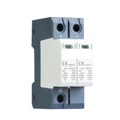 1PC GSP9 2P Solar PV Low Voltage SPD Din Rail 600V 1000V 20KA-40KA Surge Arrester Protector(2P 1000VDC)