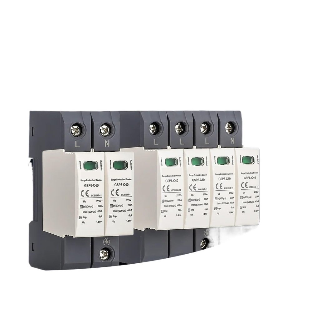 1pc GPS6 SPD Surge Device 40kA Photovoltaic Surge Protector Low Voltage Arrester Room 1P-4P Voltage Protection(1P)