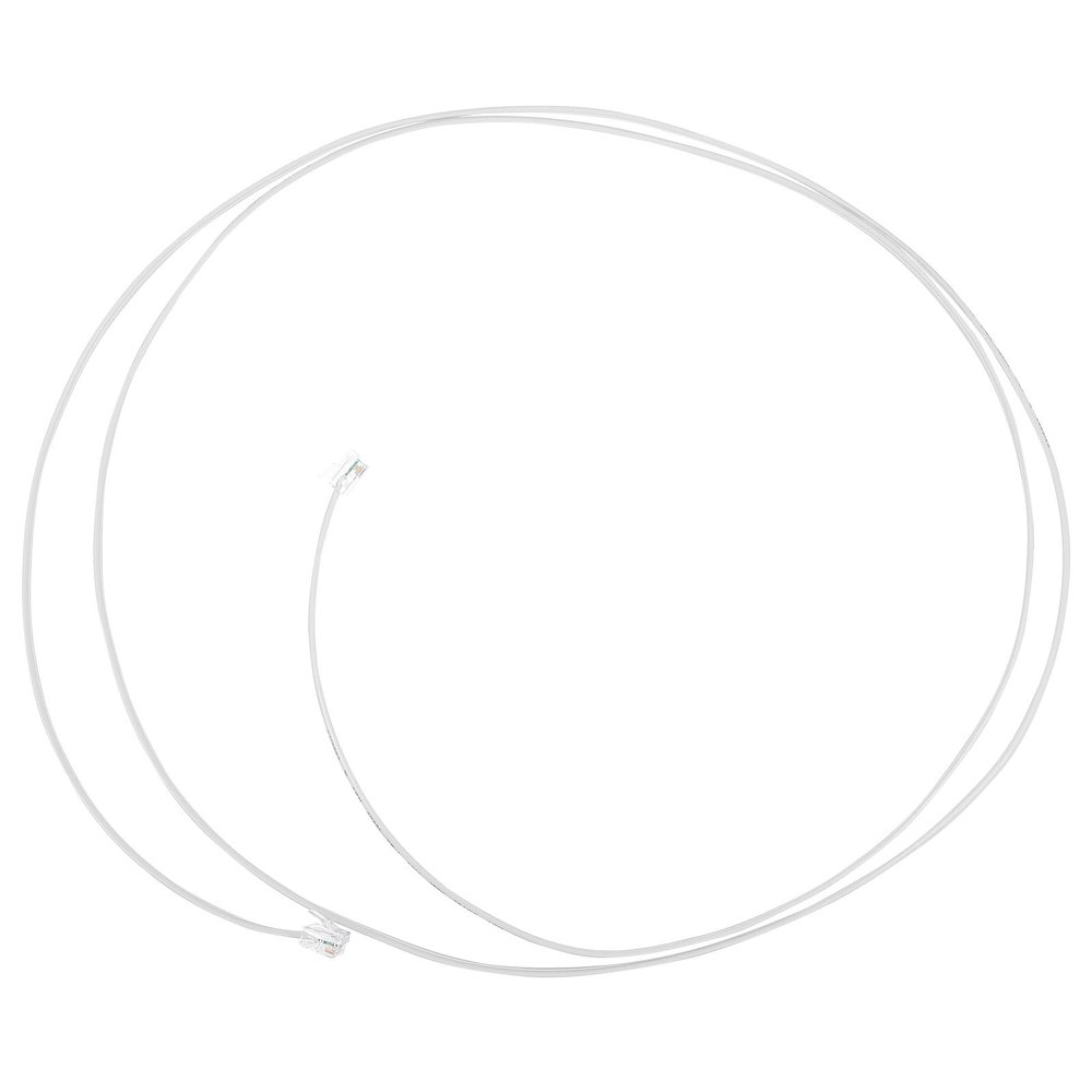 DIYEAH Flat 2-core Rj11 Telephone Connecting Cable 2m Landline Cord for Home and Office Phone Accessories White