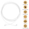 DIYEAH Flat 2-core Rj11 Telephone Connecting Cable 2m Landline Cord for Home and Office Phone Accessories White view 3