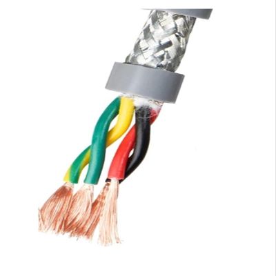 1pcs 5m 4-Core CNC Shielded Cable TRVVPS High Flexible Drag Chain Wire 26-17AWG(24 AWG 0.2MM)