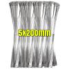 1pc Stainless Steel Cable Ties Self Locking Metal Wrap Strap Multipurpose Cable Tie Wire Fasteners Hardware(5x200mm,30PCS) view 2