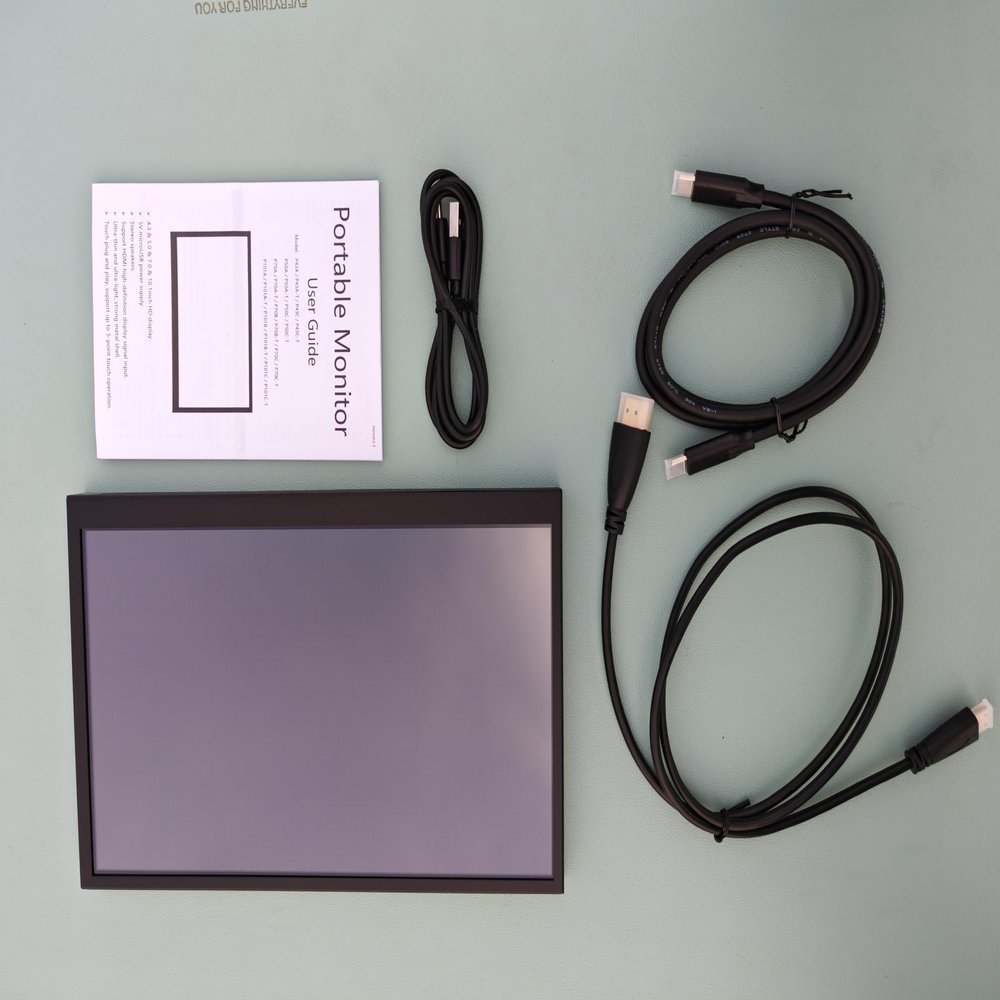 10.1-inch IPS Touchscreen Bar Display, 1024x600, Metal Shell, Type-C/HDMI. for Raspberry Pi, Laptop Aida64, GPU/CPU Monitoring, PC Case Screen.