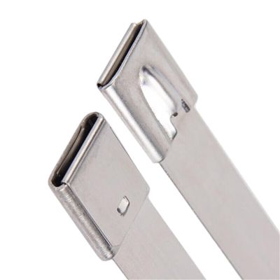 10Pcs 7.9mm 8 Self-locking Wire 304 Stainless Steel Cable Ties 10Pcs Plastic Metal Zip Ties Strap for Exhaust Wrap(7.9x350-10PCS)