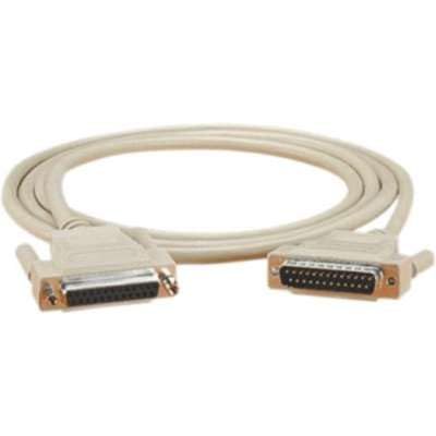 BC00708 DB25 Extension Cable, Male to Female, 15 Feet, Shielded RS-232 Serial