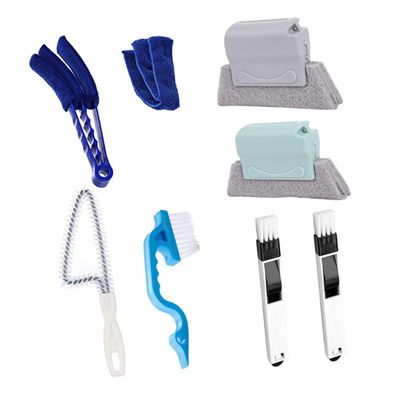 Beaupretty 8pcs Handheld Cleaning Brush Kit for Shutters and Air Conditioner Vents, Window Track and Keyboard Dust Cleaner, Household Crevice Brush Set for Vent and Gap Cleaning