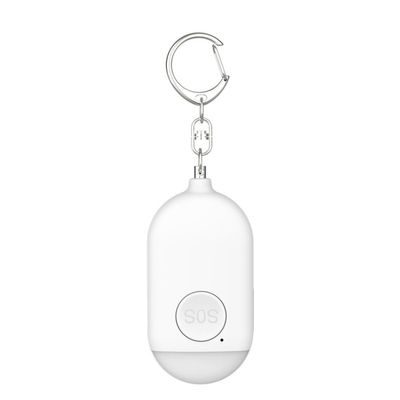 CONGARTENO Personal Safety Alarm Mini Safe Alarm for Women Emergency Security Device with LED Flashlight White for Outdoor Protection