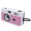 IWOWHERO Retro 35mm Film Device Simple Shoot Reusable Vintage Abs Plastic Built-in Flash Lightweight White Pink Purple for Photography Enthusiasts view 1