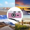 IWOWHERO Retro 35mm Film Device Simple Shoot Reusable Vintage Abs Plastic Built-in Flash Lightweight White Pink Purple for Photography Enthusiasts view 4