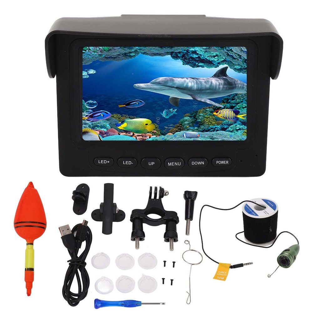 Underwater Visual Camera, 4.3 Inch LCD, 165 Degree Wide Angle, Waterproof Digital Sea Fishing Camera - High Brightness LED, Durable Cable, Ideal for Fishing and Exploration
