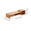ARTIBETTER Computer Monitor Heightening Rack with Drawer, Desktop Office Desk Stand Organizer for Storage and Monitor Riser, Space-saving Computer Shelf for Workstation in Light Wood Finish view 2