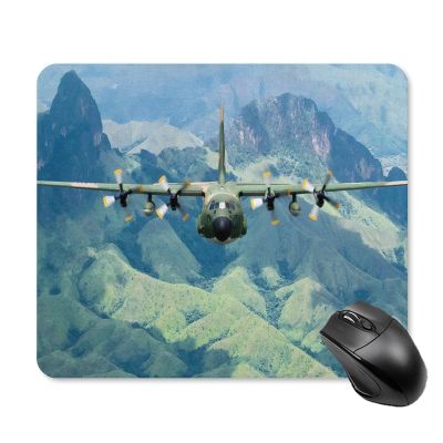 C-130 Hercules Military Transport Aircraft Pattern (4), Computer Office Mouse Pad, Washable, Non-Slip Rubber Material.25x30cm