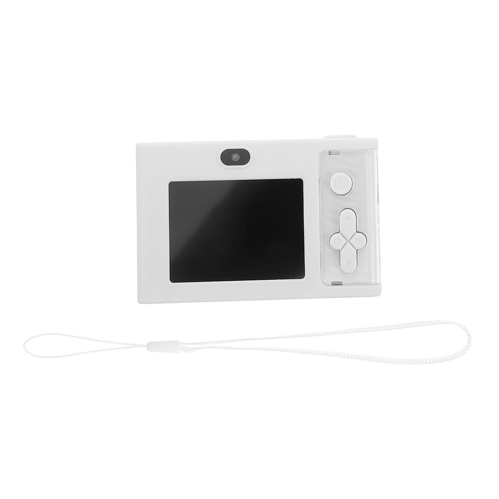 BEBEMOKO Compact Digital Camera with Sliding Cover, Selfie and Dual Lens, Lightweight Portable Travel Camera and Students, White, Outdoor Photography Tool
